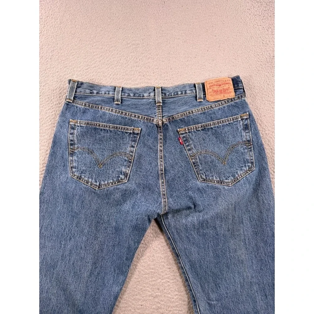 Levi's 501 Jeans Mens 38x33 Medium Wash Button Fly Denim Straight Leg